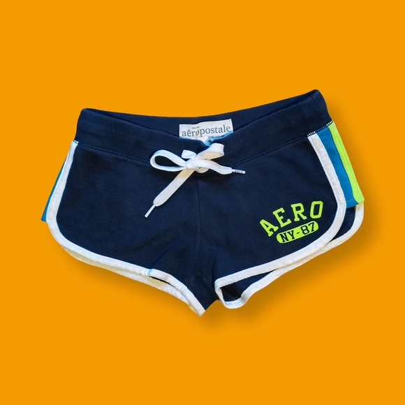 SOLD Aeropostale Low Rise Sweat Shorts Women’s XS Extra Small Blue Athletic - Picture 1 of 8